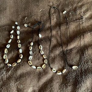 shell necklace bundle